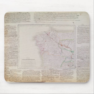 Map of Galicia with the route of the French army Mouse Pad
