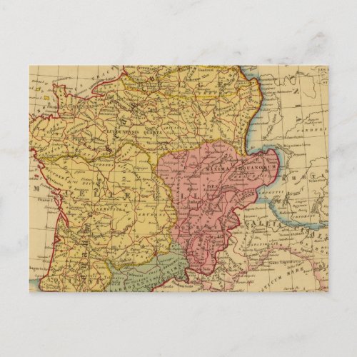 Map of Gaul Postcard