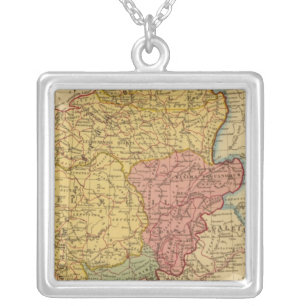 Map of Gaul Silver Plated Necklace