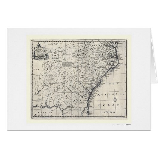 Map of Georgia and Carolinas by Bowen 1752 (Front Horizontal)