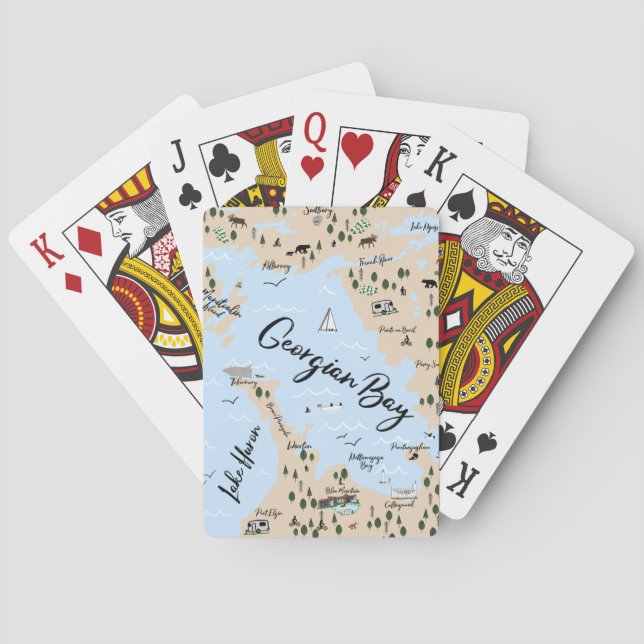 Map of Georgian Bay Poker Cards (Back)