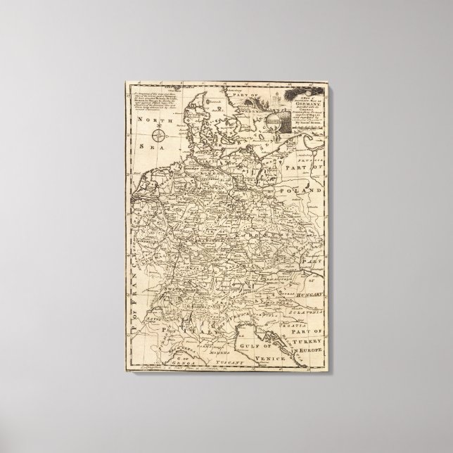 Map of Germany Canvas Print (Front)