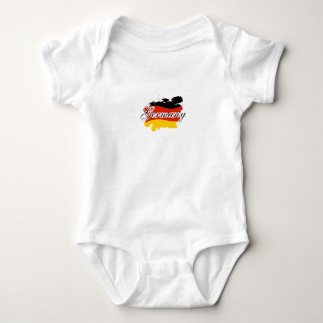 Map of Germany , german Flag boy girl baby Gift Bodysuit (Front)