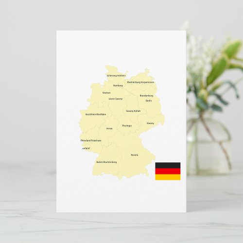 Map Of Germany Invitation