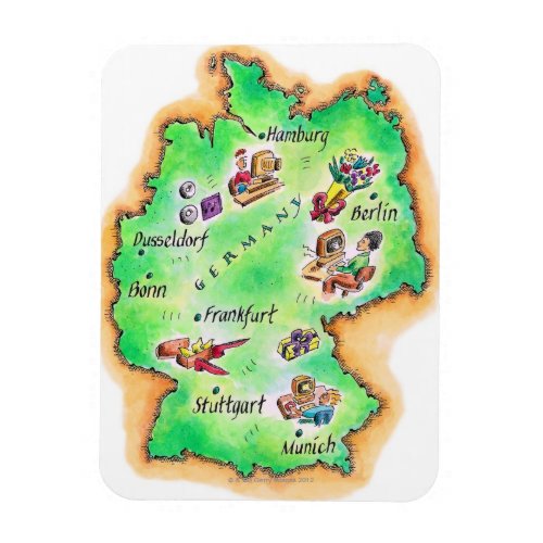 Map of Germany Magnet