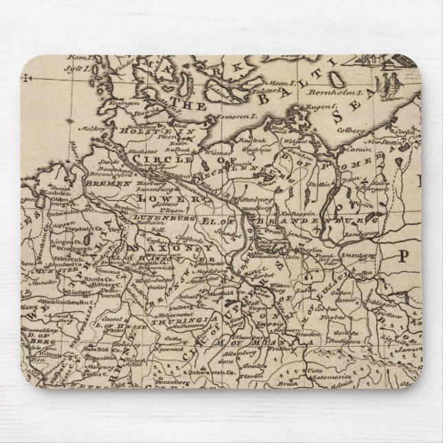 Map of Germany Mouse Pad (Front)