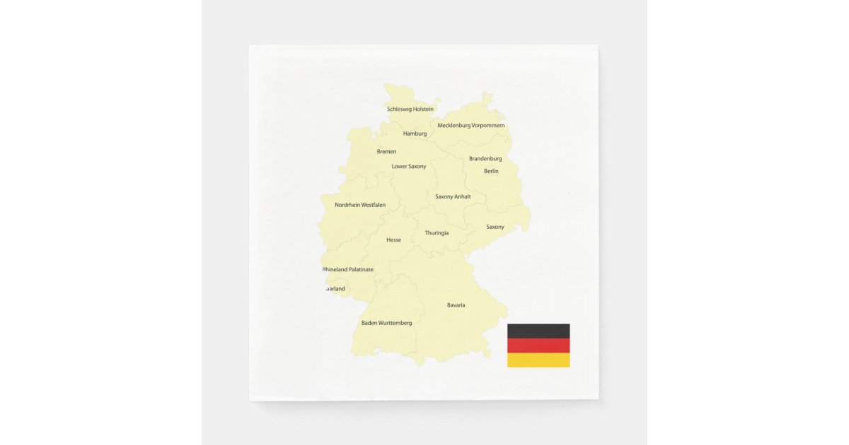 Map Of Germany Napkins Zazzle