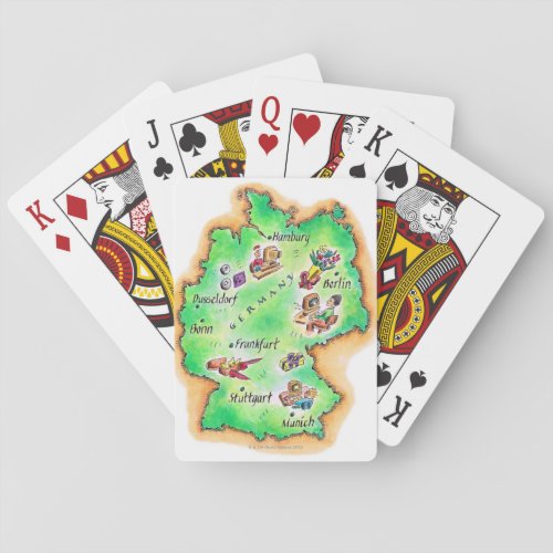 Map of Germany Playing Cards
