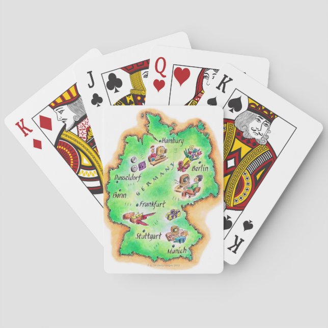 Map of Germany Poker Cards (Back)