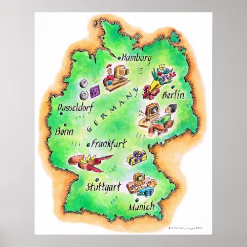 Map of Germany Poster