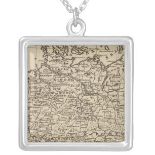 Map of Germany Silver Plated Necklace