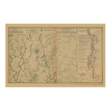 Map of Gettysburg Battlefield (1863) Poster Map of Gettysburg Battlefield (1863) Poster