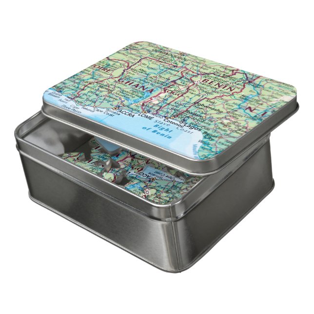 Map of Ghana Photo Puzzle (Lid Open)