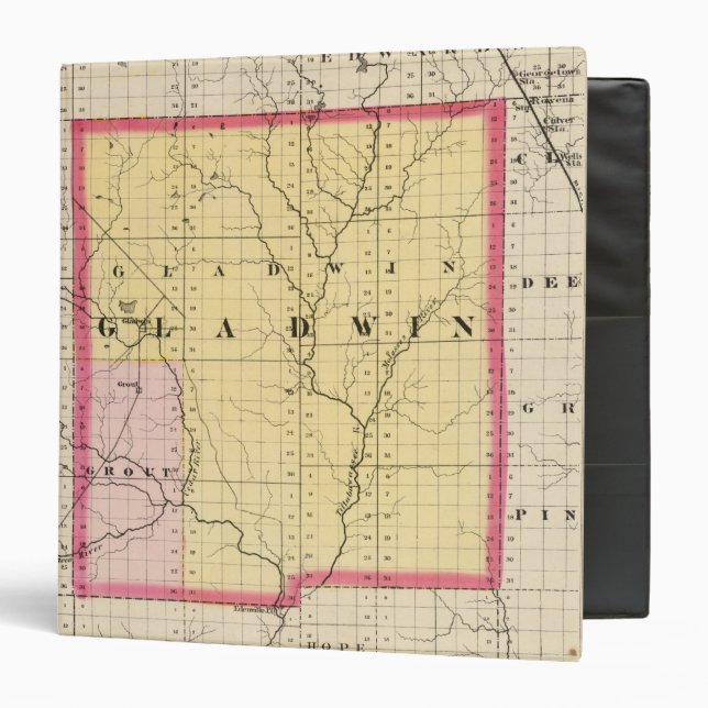 Map of Gladwin County, Michigan Binder (Front/Inside)