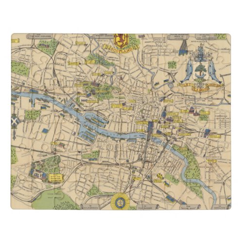 Map of Glasgow England Jigsaw Puzzle