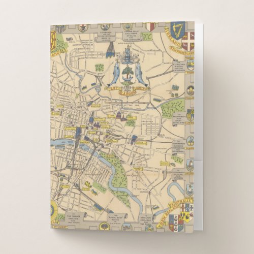 Map of Glasgow England Pocket Folder