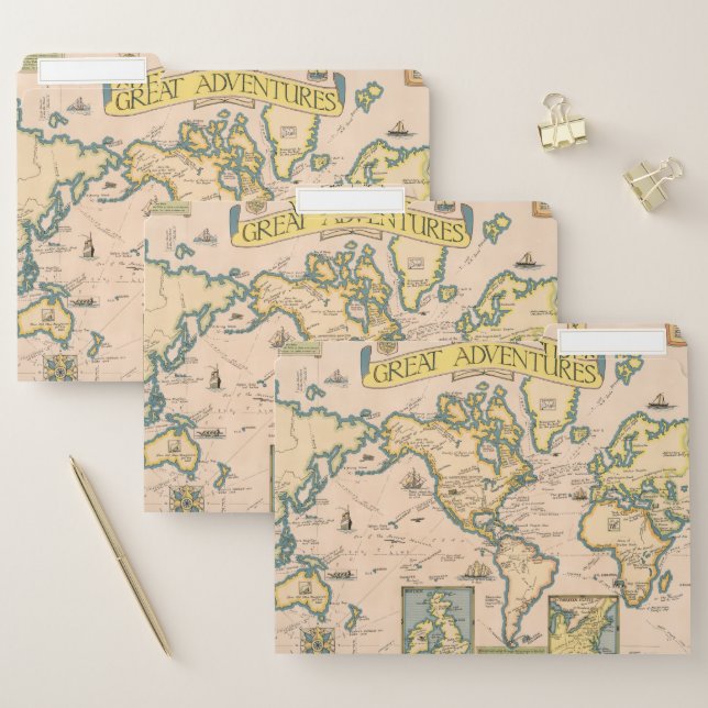 Map of Great Adventures File Folder (Set)