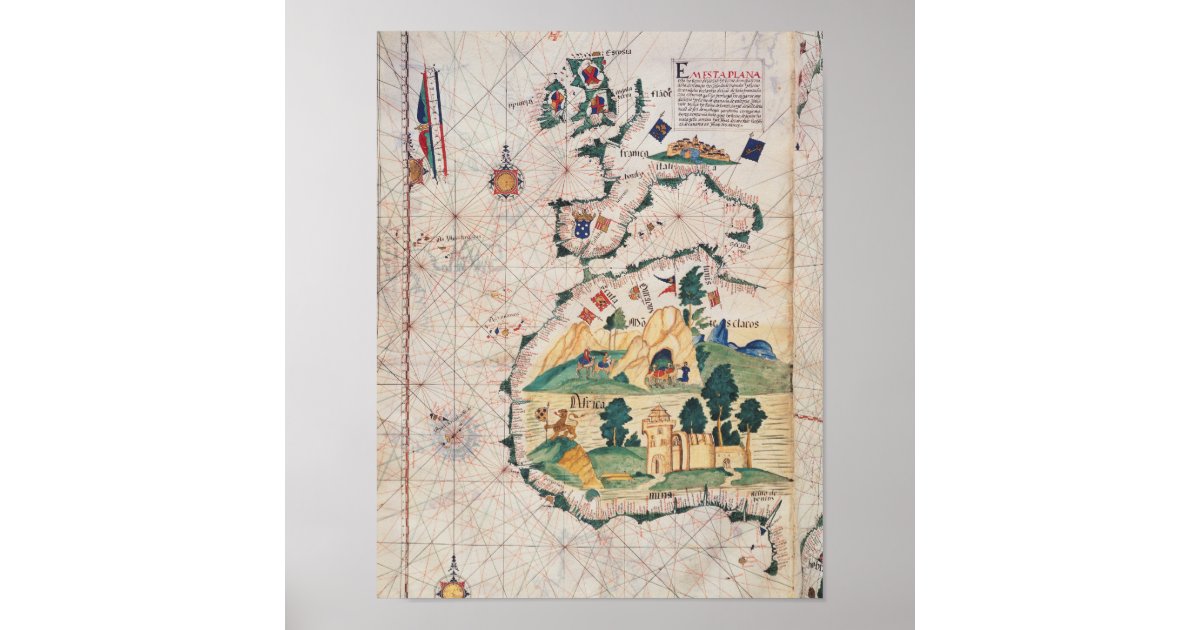 Map of Great Britain Poster from Zazzle