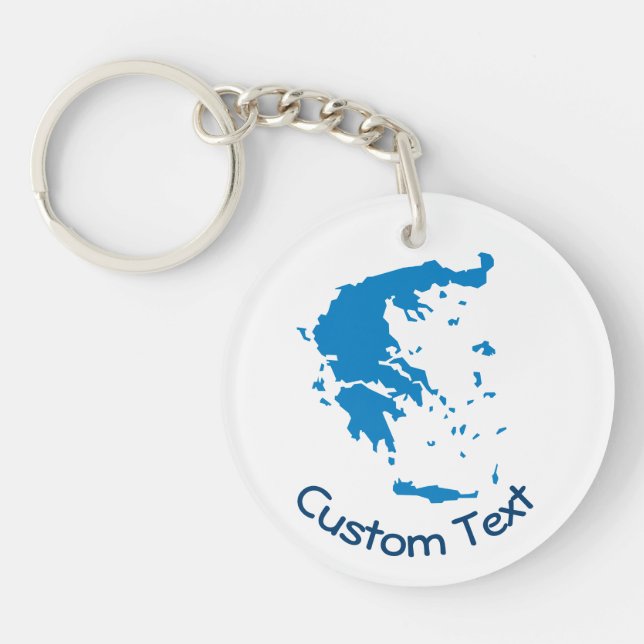 Map of Greece Keychain (Front)