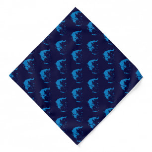 Map of Greece Pattern Bandana
