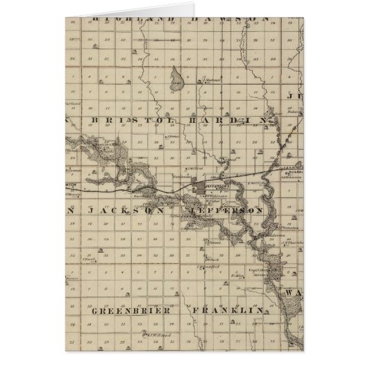 Map of Greene County, State of Iowa Cards (Front)