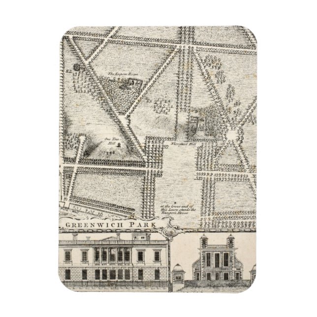 Map of Greenwich Park Magnet (Vertical)