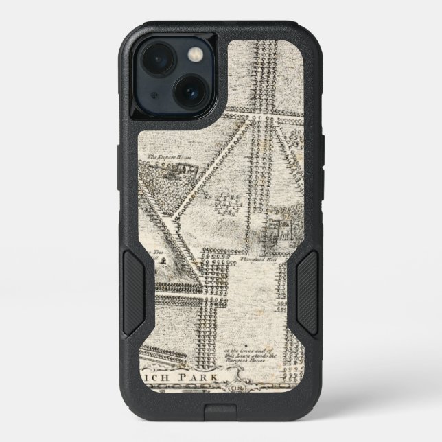 Map of Greenwich Park Otterbox iPhone Case (Back)