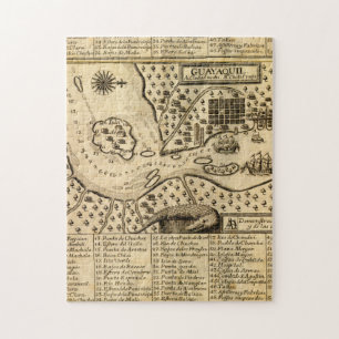 Map of Guayaquil, Ecuador (1741) Jigsaw Puzzle
