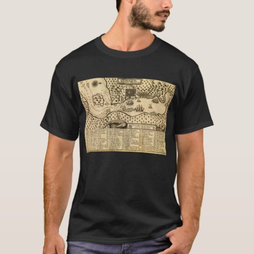 Map of Guayaquil Ecuador 1741 T_Shirt