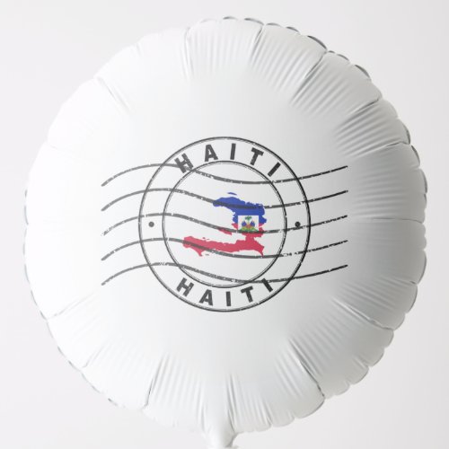 Map of Haiti Postal Passport Stamp Travel Stamp Balloon