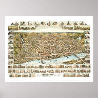 Map of Haverhill Massachusetts from 1893 Poster