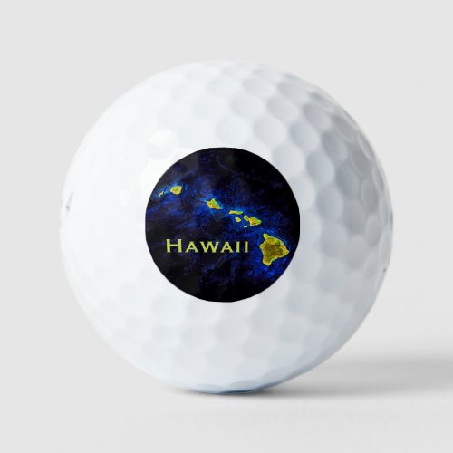Map of Hawaii Golf Balls