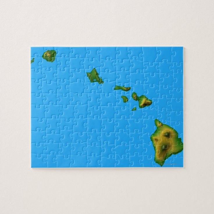 Map of Hawaii Jigsaw Puzzle Zazzle