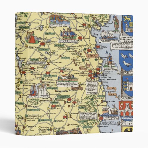 Map of Historical Ireland 3 Ring Binder