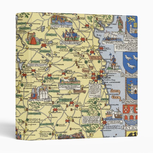 Map of Historical Ireland 3 Ring Binder (Front/Spine)