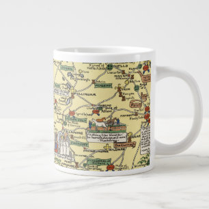 Map of Historical Ireland Giant Coffee Mug