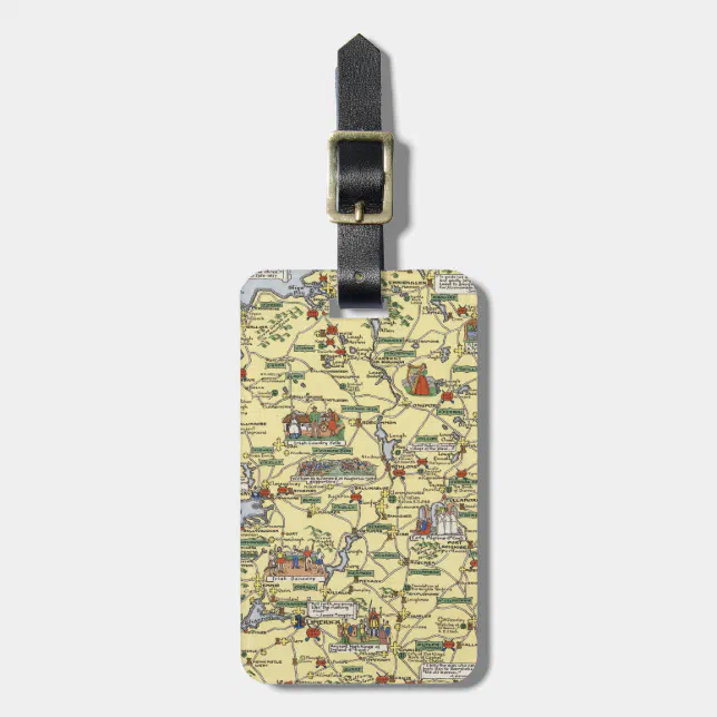 Map of Historical Ireland Luggage Tag Zazzle