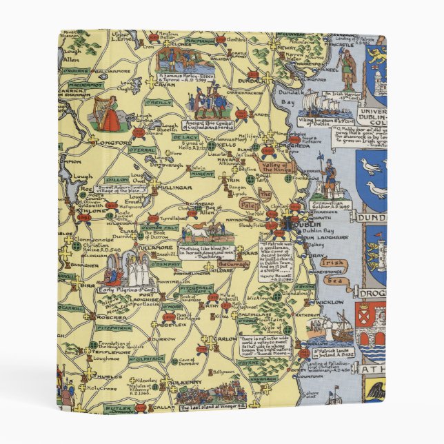 Map of Historical Ireland Mini Binder (Front/Spine)