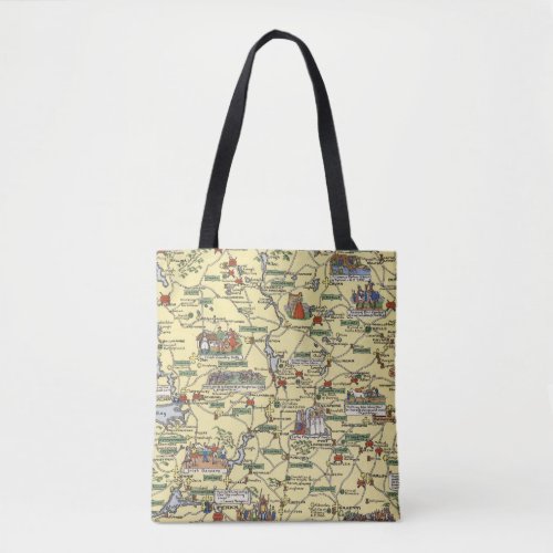 Map of Historical Ireland Tote Bag
