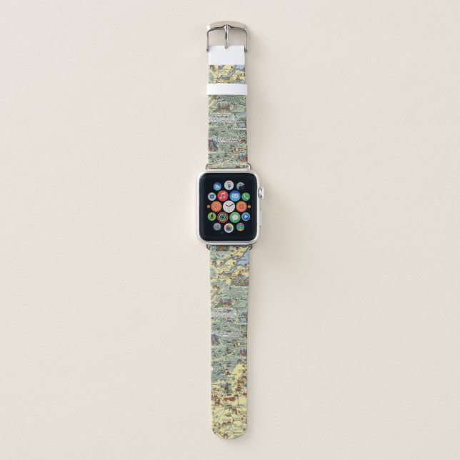 Map of Historical Scotland Apple Watch Band (Front)