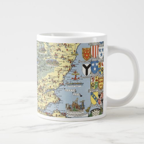 Map of Historical Scotland Giant Coffee Mug