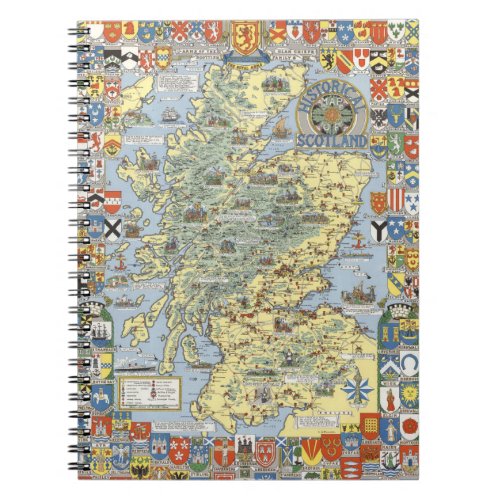 Map of Historical Scotland Notebook