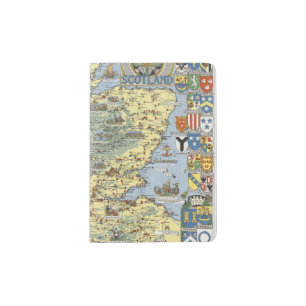 Map of Historical Scotland Passport Holder