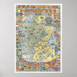 Map Of Historical Scotland Poster at Zazzle