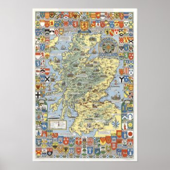Map Of Historical Scotland Poster by davidrumsey at Zazzle