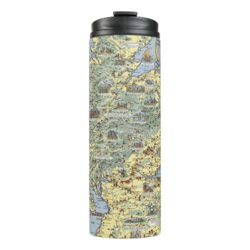 Map of Historical Scotland Thermal Tumbler