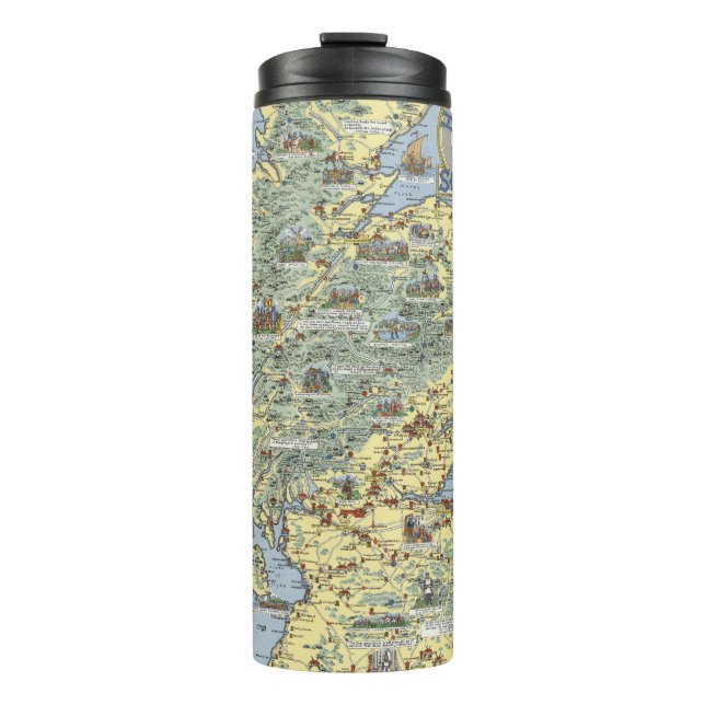 Map of Historical Scotland Thermal Tumbler (Front)
