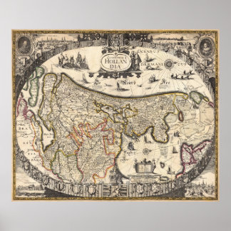 Map of Holland Poster