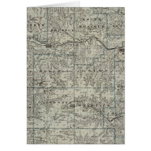 Map of Houston County, Minnesota Cards (Front)