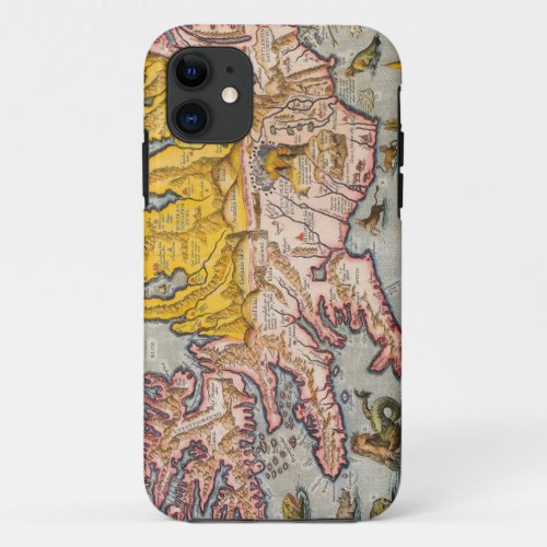 Map of Iceland iPhone 11 Case